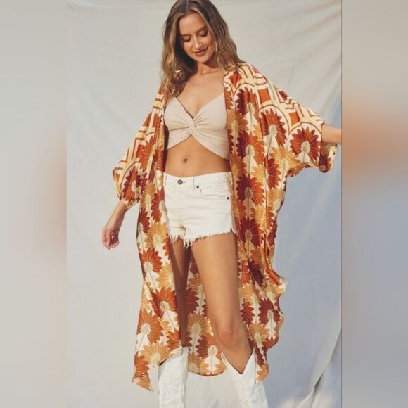 Dress Forum Boho Polyester Coverup, One Size - Picture 1 of 11